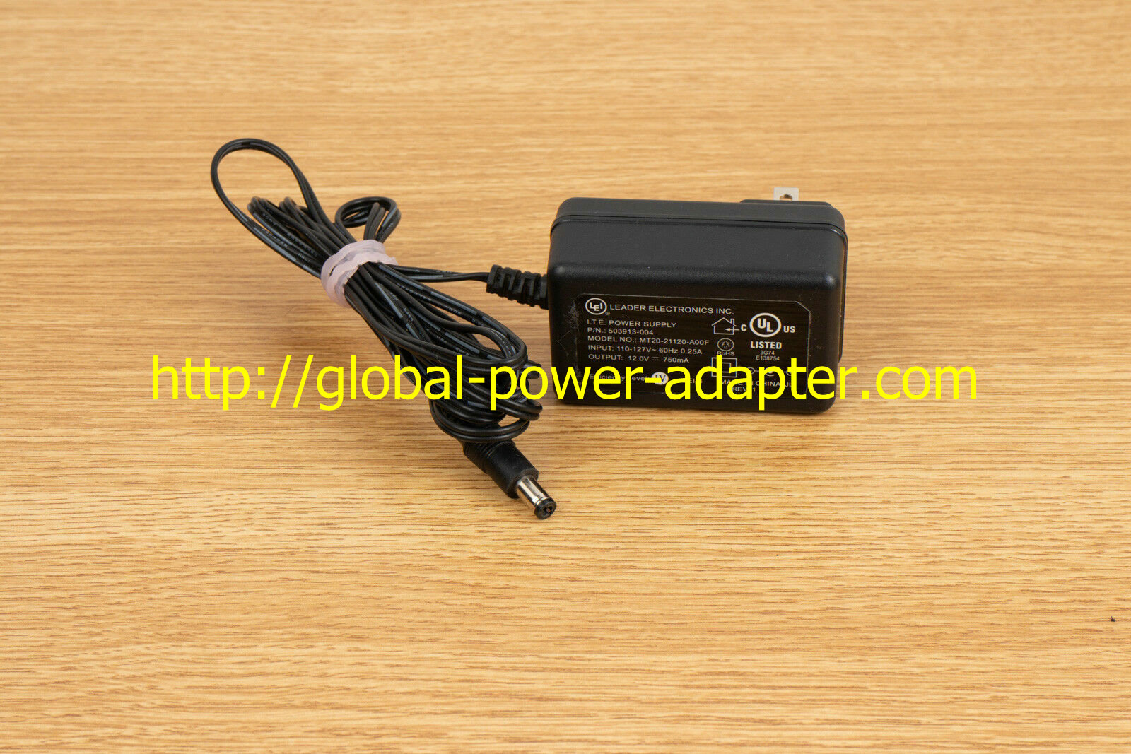 *100% Brand NEW* LEI Leader MT20-21120-A00F 503913-004 12V 750mA AC to DC Power Supply - Click Image to Close